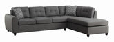 Coaster Stonenesse Tufted Sectional Grey Model 500413